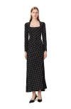 Maje Womens Black Beaded Rhinestone-embellished Stretch-woven Maxi Dress In Black