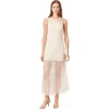 Maje Resille Open-knit Midi Dress In White
