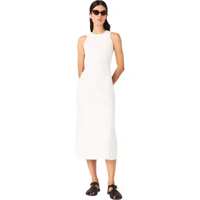 Maje Riflowera Beaded Embroidered Floral Dress In White