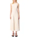 Maje Womens Sleeveless Pointelle-texture Knitted Maxi Dress Blanc In White