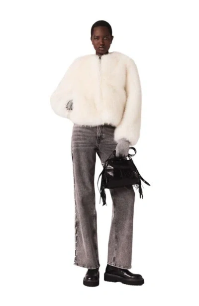 MAJE MAJE BEADED WIDE-LEG JEANS