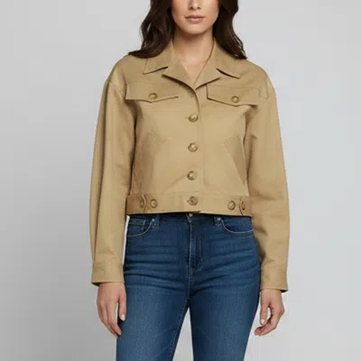 Pre-owned Maje Beige Cotton Blend Bakino Drop-shoulder Jacket Xs