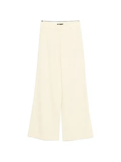 Maje Belt-loops Trousers In Yellow