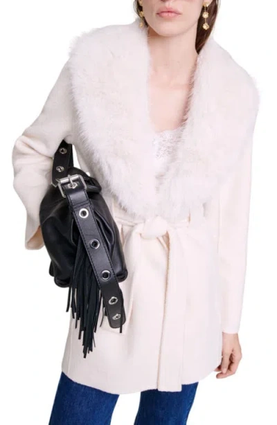 MAJE MAJE BELTED SHORT COAT