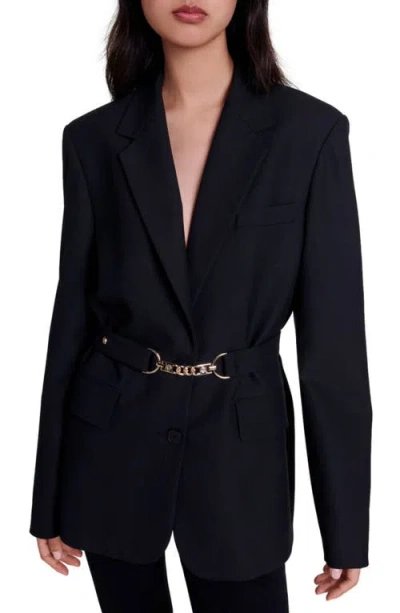 MAJE MAJE BELTED SUIT JACKET