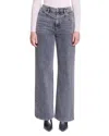 Maje Belted Wide Leg Jeans In Grey In Grey