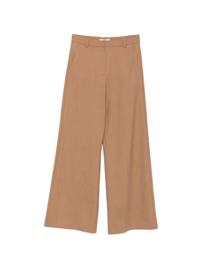 Maje Belt-loop Pinstriped Trousers In ニュートラル