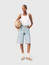 Maje Rhinestone Bermuda Shorts In Blue