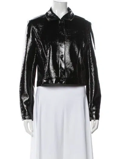 Pre-owned Maje Biker Jacket In Black