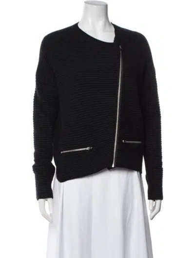 Pre-owned Maje Biker Jacket In Black