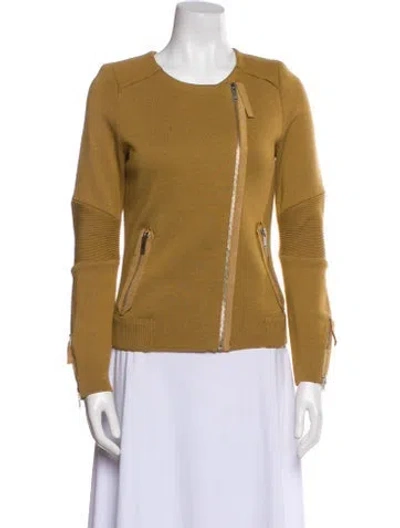 Pre-owned Maje Biker Jacket In Neutral