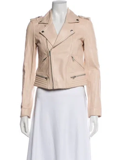 Pre-owned Maje Biker Jacket In Neutral