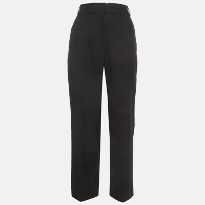 Pre-owned Maje Black Gabardine Loose Fit Suit Trousers M