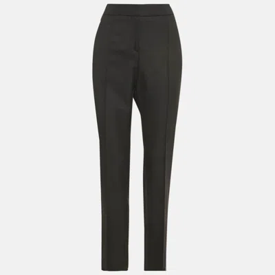 Pre-owned Maje Black Gabardine Tailored Trousers M