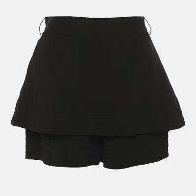 Maje Black Viscose Mini Skirt