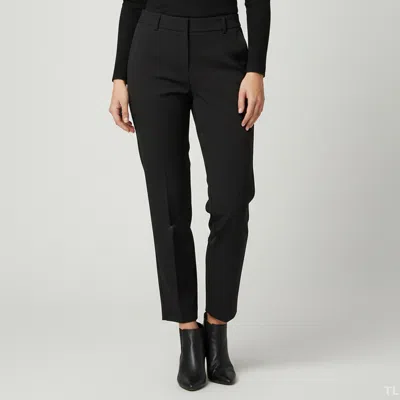Pre-owned Maje Black Wool Blend Wide Leg Trousers S