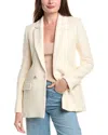 Maje Vileno Cotton-blend Blazer In Neutral