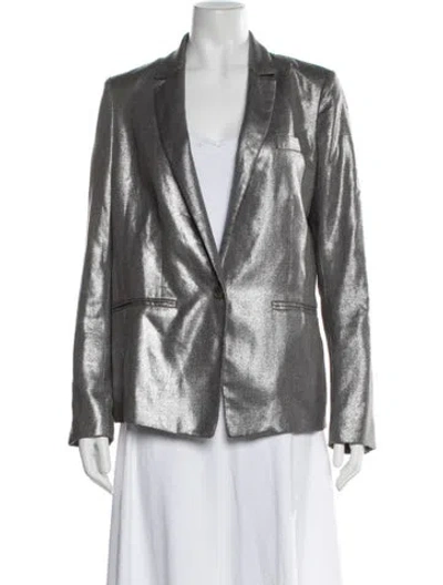 Pre-owned Maje Blazer In Grey/metallic