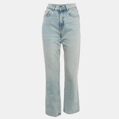 Pre-owned Maje Blue Denim Straight Leg Jeans Waist 27"
