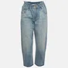 Maje Blue Faded Denim Elasticated Jeans In Blue