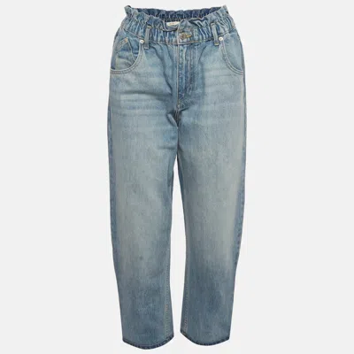 Maje Blue Faded Denim Elasticated Jeans