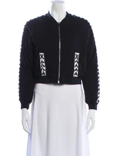 Pre-owned Maje Bomber Jacket In Black