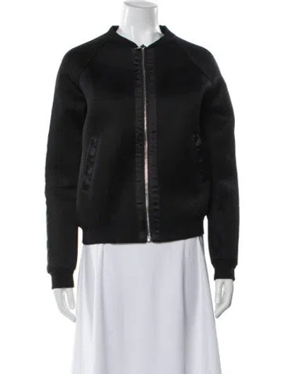 Pre-owned Maje Bomber Jacket In Black