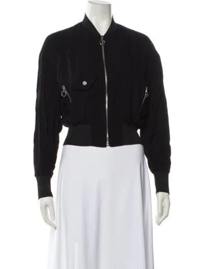 Pre-owned Maje Bomber Jacket In Black