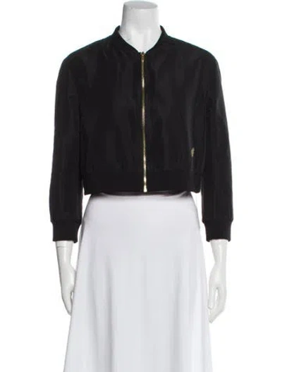 Pre-owned Maje Bomber Jacket In Black