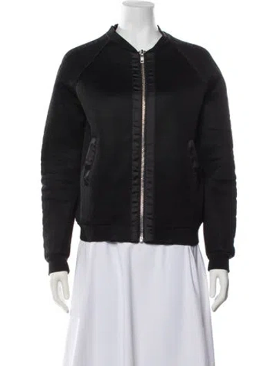Pre-owned Maje Bomber Jacket In Black