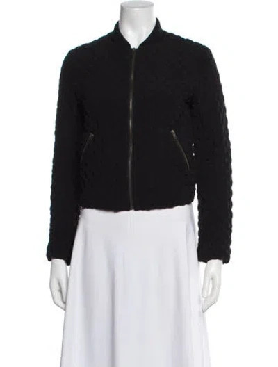 Pre-owned Maje Bomber Jacket In Black