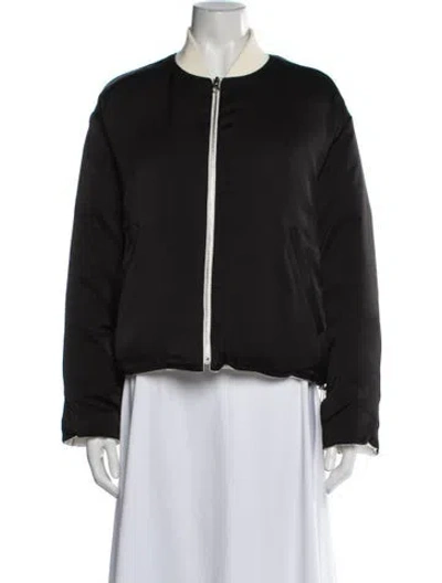 Pre-owned Maje Bomber Jacket In Black