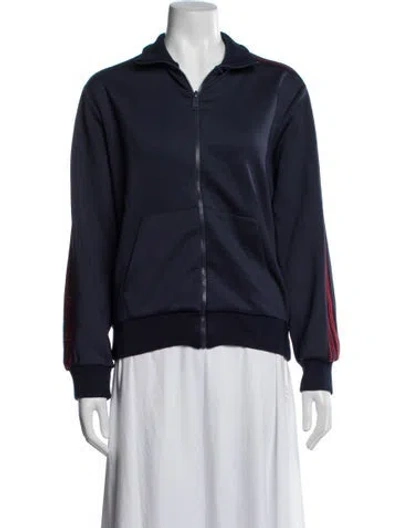 Pre-owned Maje Bomber Jacket In Blue