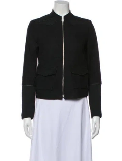 Pre-owned Maje Bomber Jacket In Green