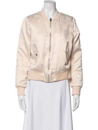 Pre-owned Maje Bomber Jacket In Neutral