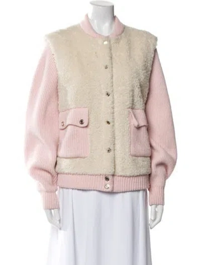 Pre-owned Maje Bomber Jacket In Pink