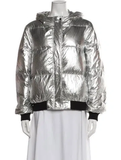 Pre-owned Maje Bomber Jacket In Silver