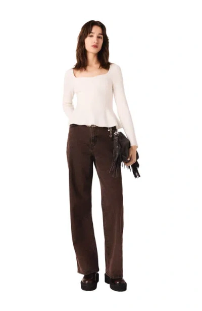 Maje Bootcut Jeans With Chain In Brown