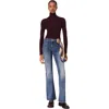 Maje Bootcut Jeans With Zip Pockets In Blue