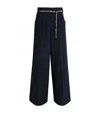 Maje Bouclé Chain Trousers In Blue