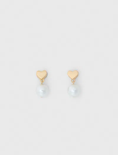 Maje Boucles D'oreille Perles In Gold
