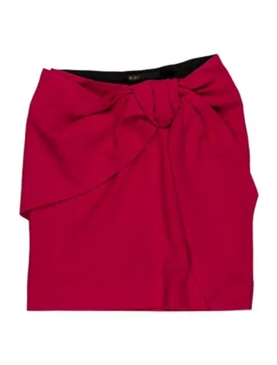 Pre-owned Maje Bow Accents Mini Skirt In Red