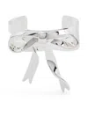 Maje Bow-detail Bangle In Silver