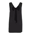 Maje Bow-embellished Mini Dress In Black