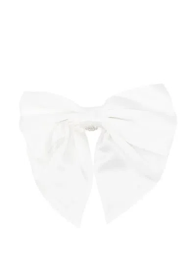 Maje Bow Hair Clip In White
