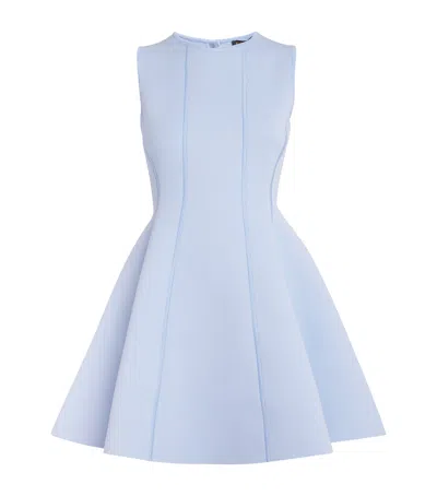 Maje Bow-detail Mini Dress In Blue
