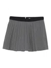 Maje Box-pleated Skirt In Gray