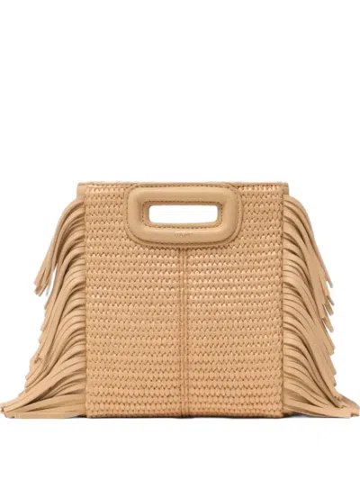 Maje Braded Shoulder Bag In Brown