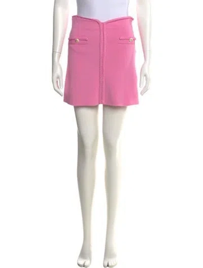 Pre-owned Maje Braided Accents Mini Skirt In Pink