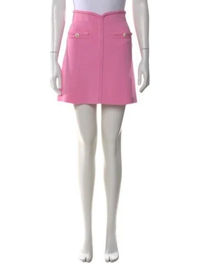 Pre-owned Maje Braided Accents Mini Skirt In Pink